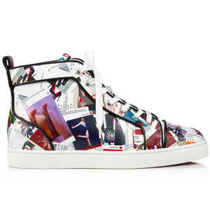 Christian Louboutin Louis Limited edition print Hi-Top Sneakers Black 42.5